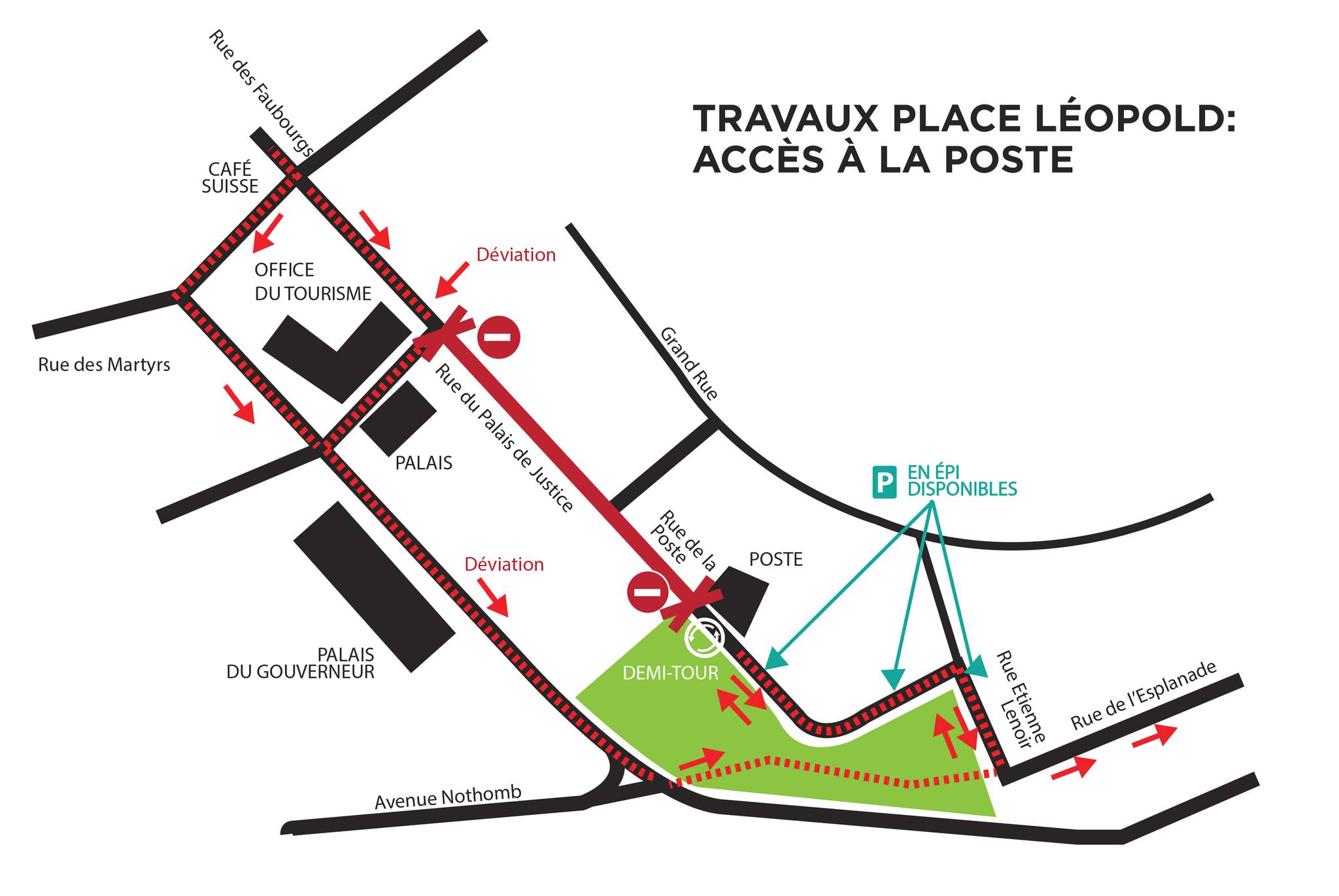 ! Fermeture définitive de la Rue du Palais de Justice dès ce 15/02/2023